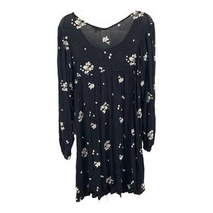 Kori American Cottage‎ Core Sheer Embroidered Dress Sz L